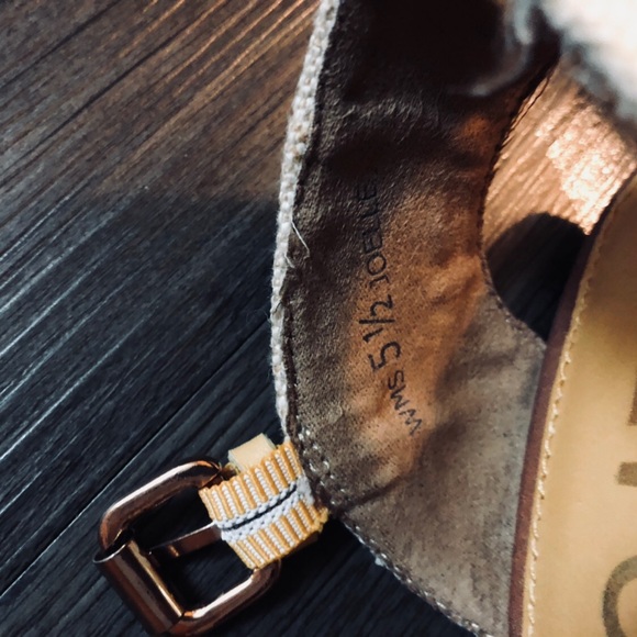 REPORT// EUC mustard strappy wedges - Picture 5 of 5